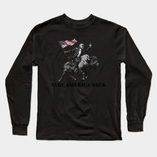 Donald Trump Rides A Bisonbuffalo Long Sleeve T-Shirt